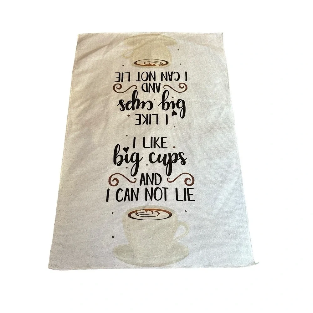 NEW‎ kitchen hand towel microfiber 15x23 inches novelty coffee